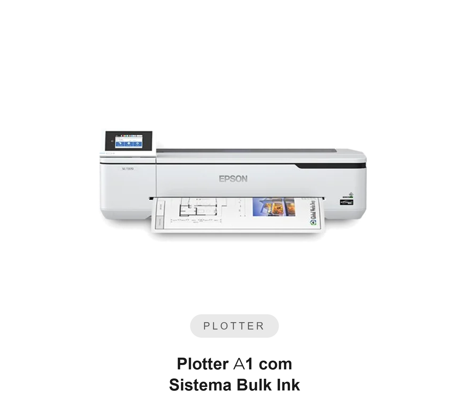 Plotter A1 com sistema bulk ink para locação