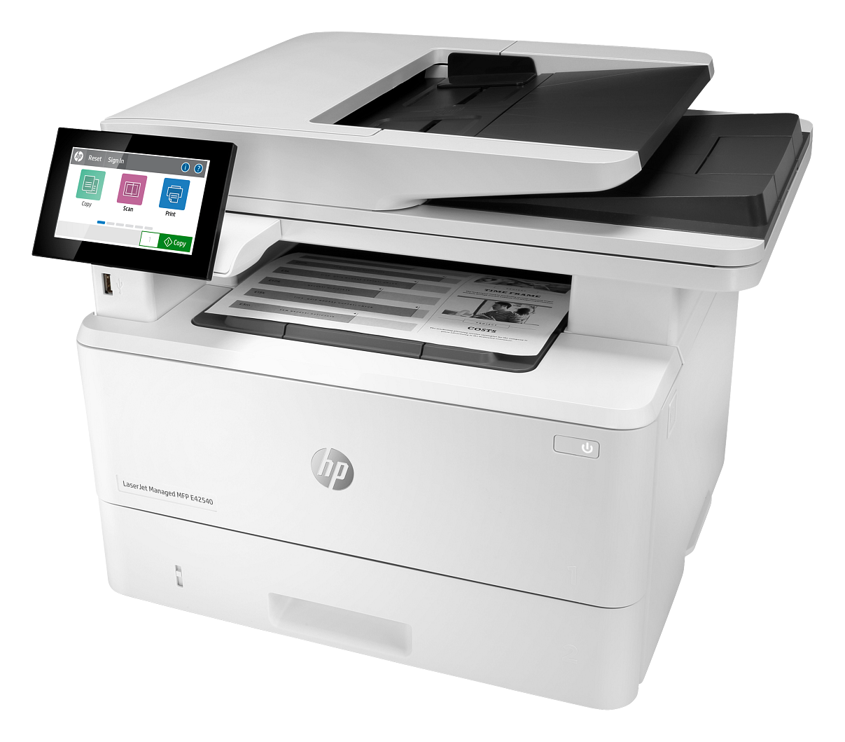 Impressora multifuncional HP LaserJet Managed MFP E42540f monocromática
